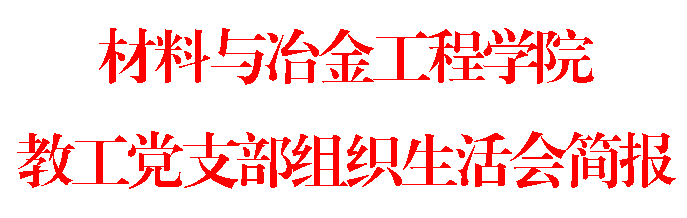 文本框: 材料与冶金工程学院教工党支部组织生活会简报